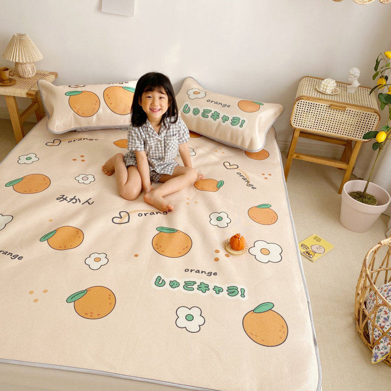 Student Dorm Mat Cool Mat Three Sets Home Summer Ice Silk Soft Mat Machine Washable Washout Folding Summer Air Conditioning Cool Mat