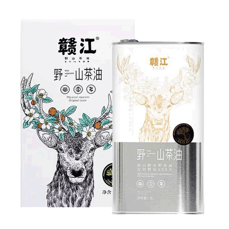 Ganjiangshan tea oil 5L iron barrel pure tea oil edible oil tea tree oil