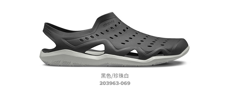 Giày Crocs lỗ nam thẻ Luo Chi mùa hè lướt ván ngoài trời lội nhanh chống khô dép chống trượt | 203963 - Khởi động ngoài trời giày đi tuyết