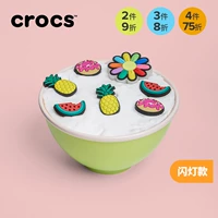 Crocs Кроксы, радужные тапочки в стиле Crocs, мигающий свет