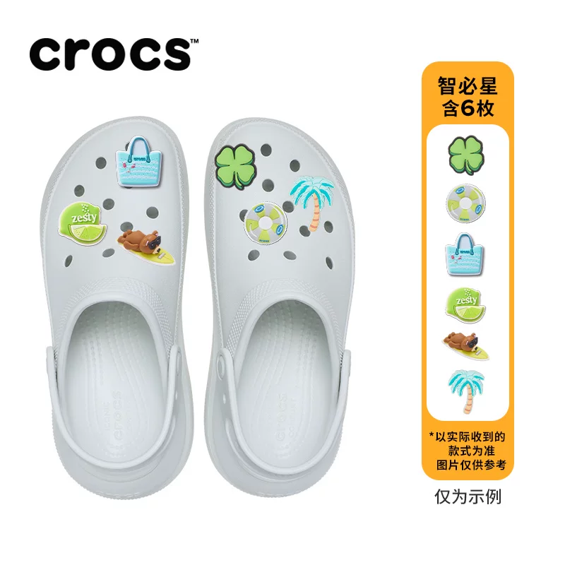 Crocs Crocs Puff Crocs, Танцзиньцзы тот же стиль Толстая подошва EVA повседневная обувь унисекс