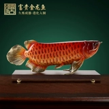 Большой лак -процесс All -Bronze Golden Lobe Ornament Living Room Отправьте настольное украшение босса, чтобы двигаться и открыть подарки