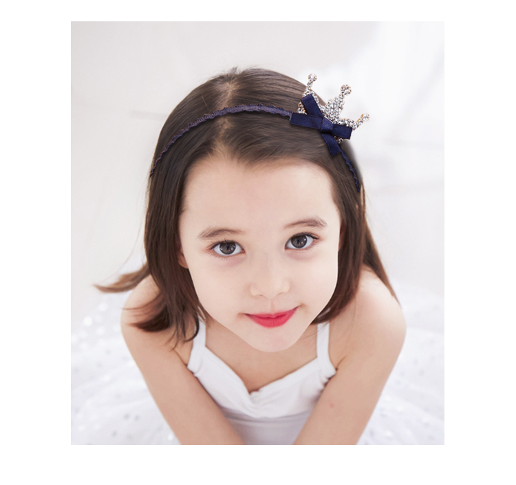 Trẻ em phụ kiện tóc cô bé rhinestone vương miện headband cô gái bé với răng chống trượt headband học sinh kẹp tóc dây buộc tóc cổ trang