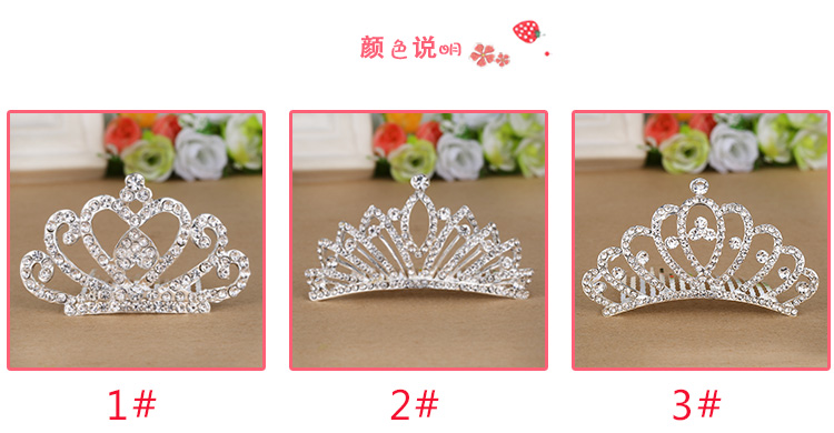Mũ bảo hiểm trẻ em vương miện headband Công chúa xinh đẹp Cô gái tóc Comb Hàn Quốc Little Girl Headband Hairpin Phụ kiện tóc cho bé kẹp càng cua dài