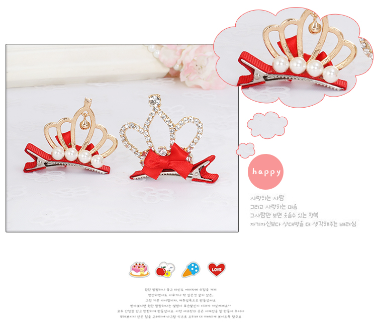 Vương miện mũ nón trẻ em kẹp tóc công chúa xinh đẹp bé clip bé gái kẹp tóc cô gái phụ kiện tóc kẹp càng cua 3 răng