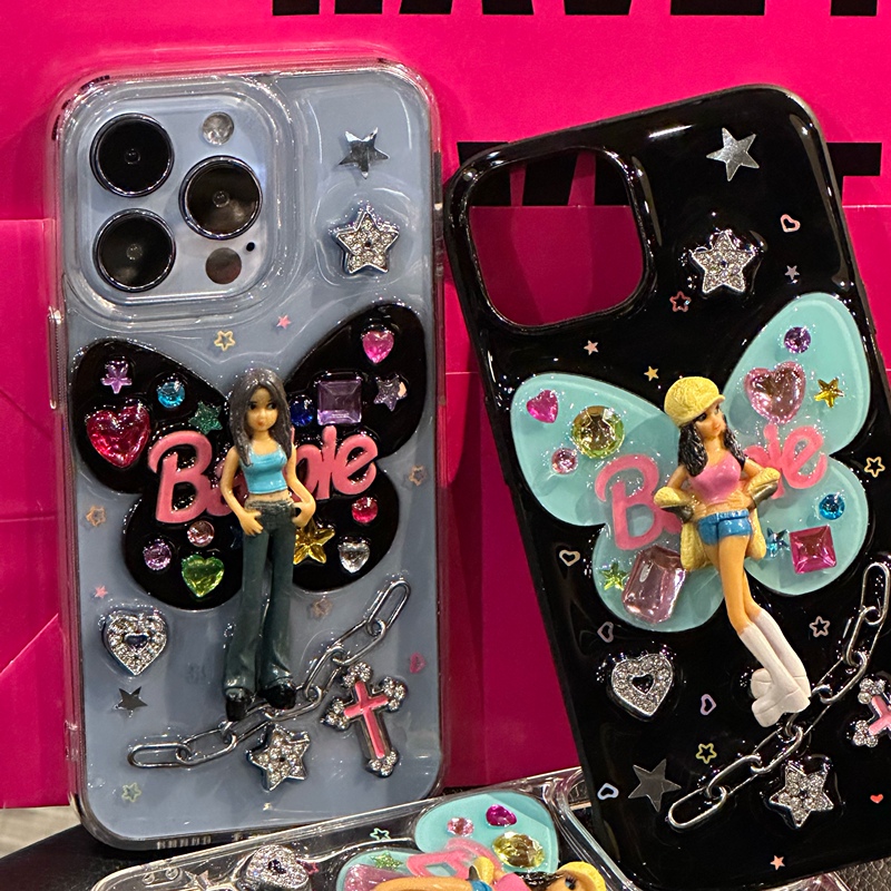 Turn Off the Moon Store Millennium Hot Girl Phone Case Y2K Niche Design ins Sweet Cool Style Full Coverage Handmade Case