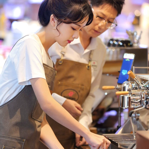 Водонепроницаемый кофейный фартук, чай с молоком для работы, увеличенная толщина, делается под заказ, с печатью вашего логотипа