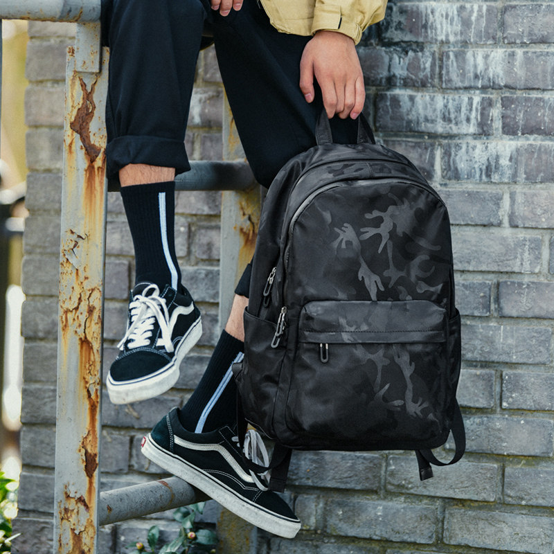 Shoulder bag men's Korean version of the youth tide brand travel college student school bag fashion trend large capacity waterproof leisure backpack