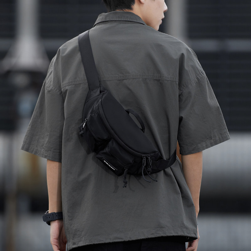 Skew Satchel Bag Men's Skewed Shoulder Bag 2023 New Fashion Casual Little Satchel Backpack Men's Chest Bag Single Shoulder Bag Pocket-Taobao