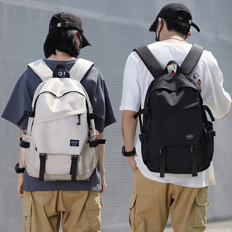 School Bag Female College Student Boomer double shoulder bag junior high school high volume Korean version original Cebu High school student's shoulder bag men's summer