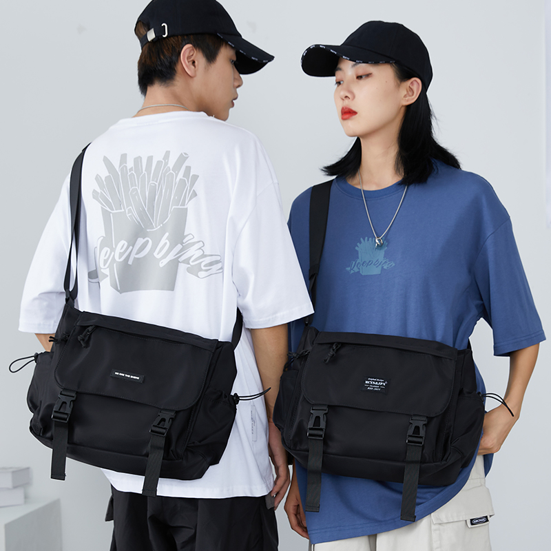 Skew Satchel Backpack Small Bag Men Travel Bag Men's Large Capacity Satchel 2023 New Fashion Single Shoulder Bag-Taobao