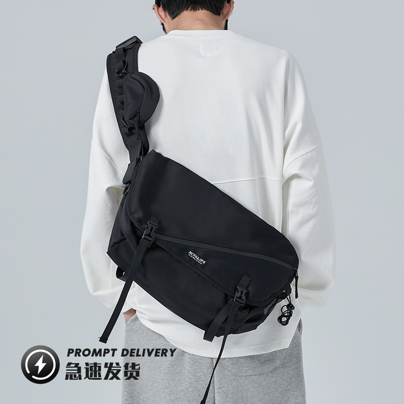 Skew Satchel Bag Men's Day Ensemble Boys Great Capacity Wind Travel Bag Mountaineering Bag Homemade Street Design Single Shoulder Bag-Taobao