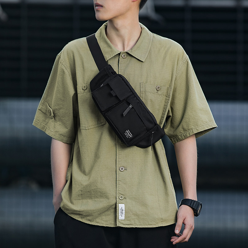 Kimura Yoji chest bag male Korean version ins tide brand sports student shoulder bag casual small backpack messenger bag waist bag