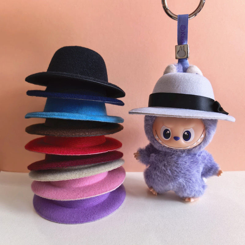 Fourth Generation Labubu Doll Clothes 4.0 Mini Pendant Blind Box Labubu Top Hat Gentleman Hard Shell British Hat