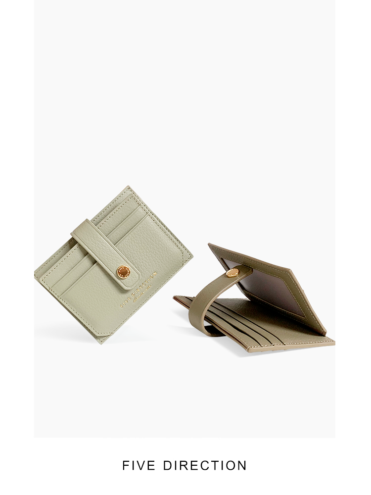 Card bag women's small ultra thin simple coin purse driver's license premium leather multi-card bit sheepskin mini cute Korea