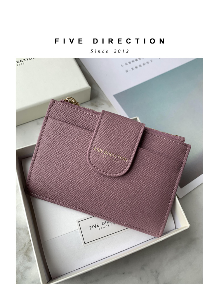 Card Bag Women's Slim Slim Brief Cute And Refined High-end Zero Wallet Lady Driver's License Leather Sleeve Integrated Mini