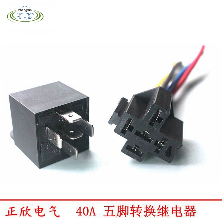 rơ le nhiệt 3 pha Rơle ô tô 12V24V40A Sửa đổi dòng hệ thống định vị GPS với tất cả các chân đồng 4 chân 5 chân có ổ cắm rơ le nhiệt độ rơ le nhiệt 3 pha