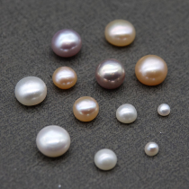 DIY handmade Hanfu jewelry accessories material hairpin earrings loose beads freshwater pearl half-hole steamed bread patch