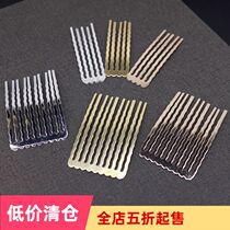 diy handmade material Ancient style Han clothing step shake hairpin jewelry accessories pure copper ten tooth comb hairpin hairpin