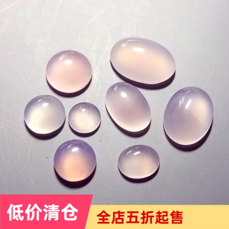 DIY jewelry accessories handmade antique hairpin step shaking material gem chalcedony oval ring flour agate