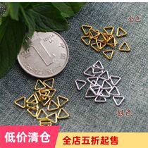 diy jewelry material hand-made costume headgear hairpin accessories brass triangle connector CT