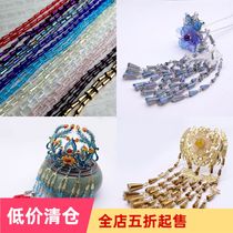 diy handmade material ancient style step shake hairpin material accessories Czech Crystal petal pagoda water drop