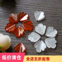 5 pieces of diy jewelry accessories handmade material ancient style step shake hairpin artificial crystal imitation agate peony petals D7