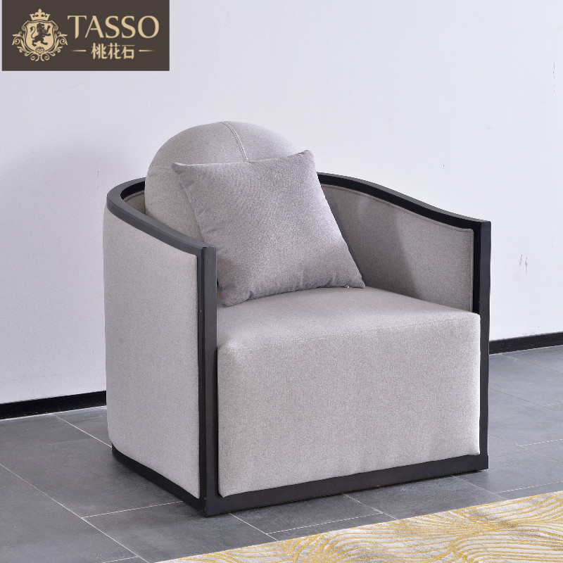 New Chinese-style sample house exhibition center negotiation sofa double simple Zen reception log card seat table and chair combination custom furniture