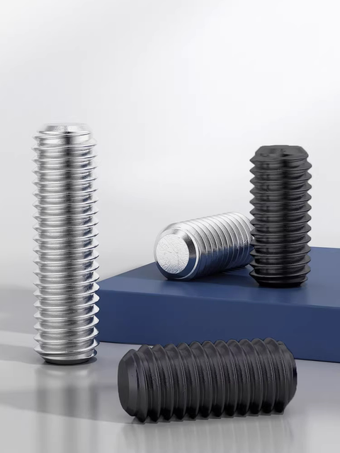 304 stainless steel flat-end tightening screw 12.9 grade hexagonal machine meter top screw M1.6M4M5M6M8M16