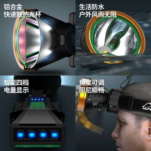 Супер яркий фонарь для рыбалки, маленькая сверхдлинная шахтерская лампа