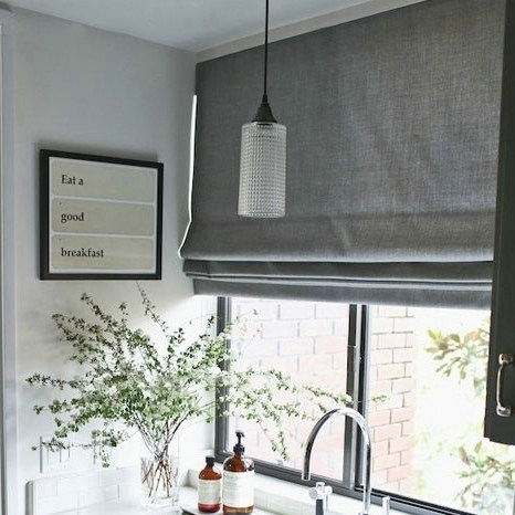 American Country Nordic Wind Modern Chenier Gray Shade and Shade Rome Curtain Folded Curtain Bedroom