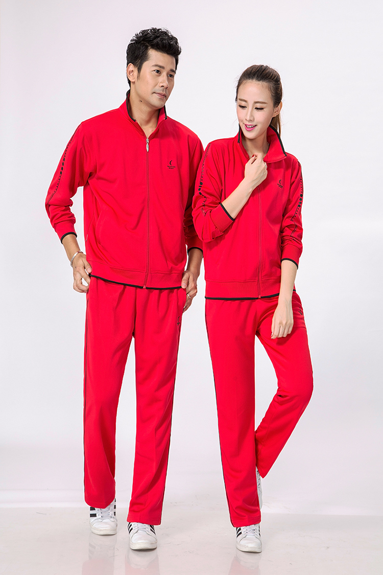 Mới mùa thu vài bộ đồ thể thao tay dài phù hợp với thể thao nam nữ cỡ lớn lụa Hàn Quốc nhóm giản dị mua tập thể dục tập thể - Thể thao sau bộ thể thao nữ