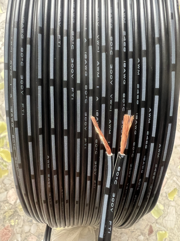 American Standard 2-Core 18A0.75 Square Black Bamboo Wire, Car Speaker Audio Modification Wire, Pure Oxygen-Free Copper Full Copper American Standard 2-Core 18A0.75 Square Black Bamboo Wire, Car Speaker Audio Modification Wire, Pure Oxygen-Free Copper Full Copper