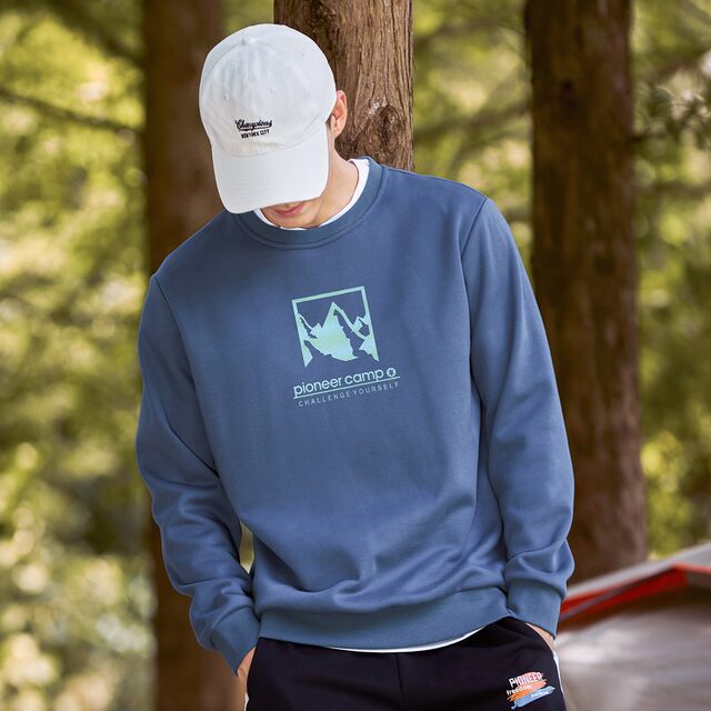 Pathfinder ພາກຮຽນ spring ແລະດູໃບໄມ້ລົ່ນ sweatshirt ຜູ້ຊາຍຄໍມົນກິລາເທິງພາກຮຽນ spring ທັງຫມົດໄດ້ກົງ pullover ຝ້າຍບໍລິສຸດແຂນຍາວ bottoming ເສື້ອ