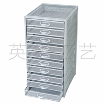 10 drawer filing cabinet office desktop storage home finishing iron mesh welding