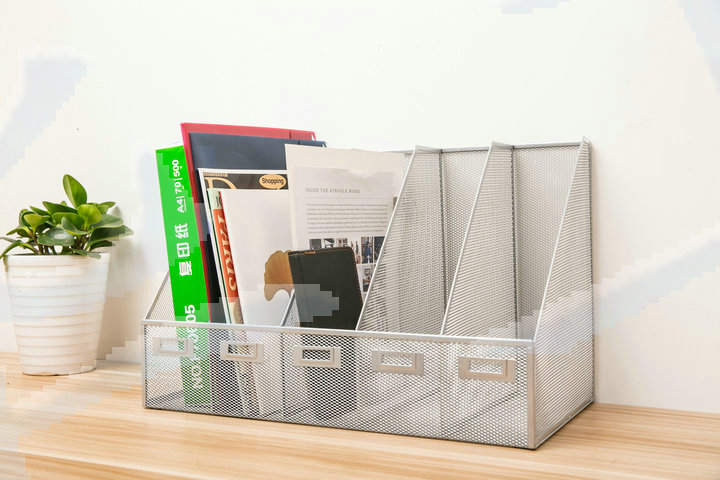 New 3 5 United magazine box outlet European and American metal grid minimalist when house office stationery contained