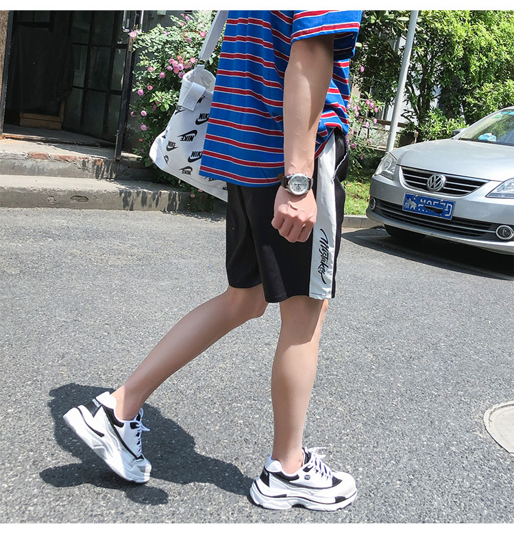 Sinh viên Hàn Quốc thường ba quần short nam mùa hè phần mỏng bốn điểm thẳng in thể thao quần thủy triều thương hiệu lớn quần