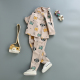 Infant quần quần áo mùa thu mùa thu thiết bé Lycra bông lót hai mảnh bộ childrens mùa thu / mùa đông ấm áp pajama đồ lót.