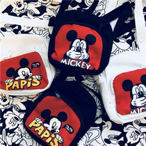 Soft girl Bundy Mickey Mickey Mouse bag Hip-hop cartoon cute Harajuku wind oblique cross-shoulder messenger bag