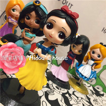Big-eyed Princess Jasmine Snow White Mulan Rapunzel doll collection cake decoration toy