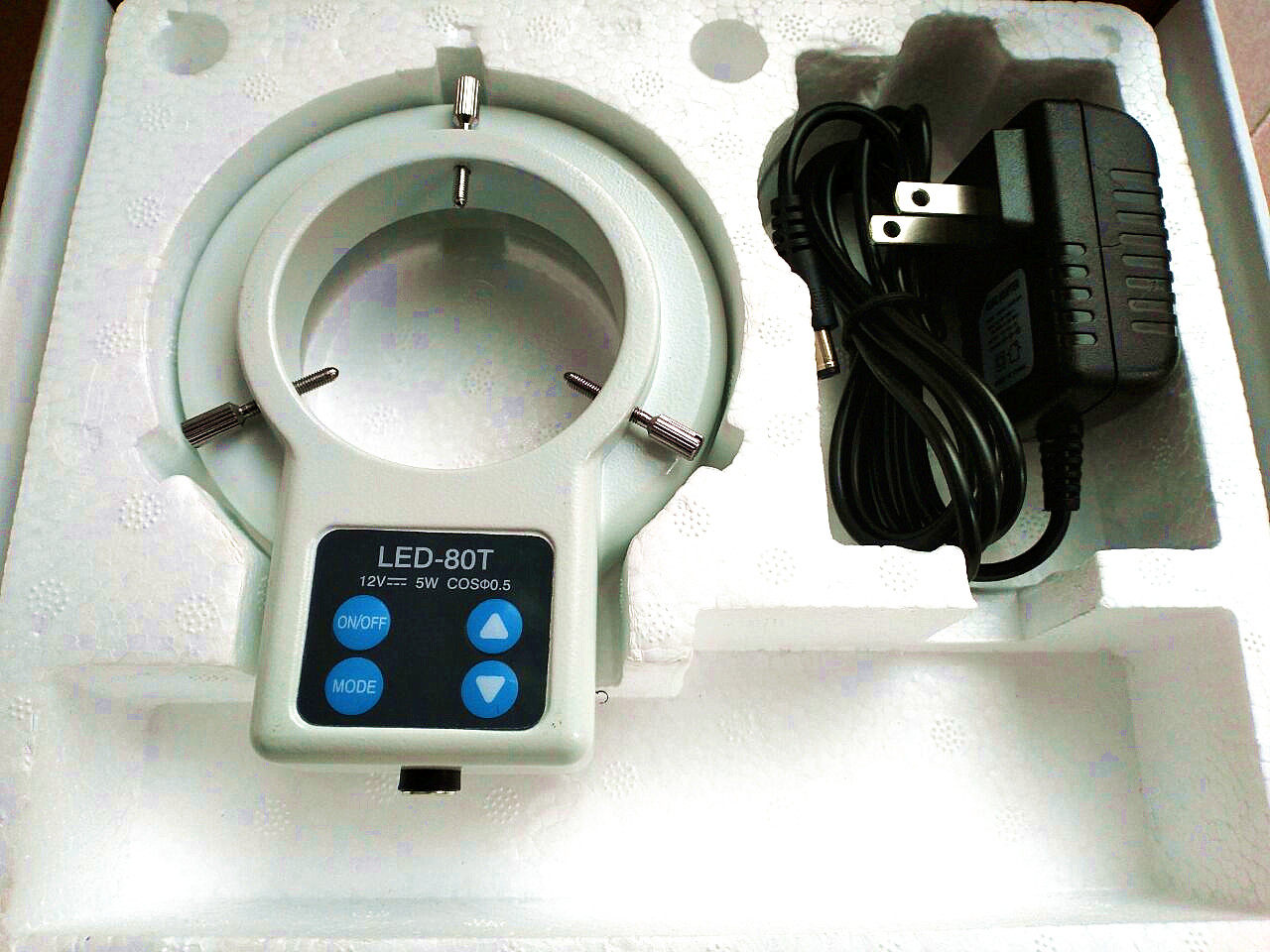 80 4-zone lamp outlet upscale zinc alloy inner diameter 61MM body view microscope LED ring lamp light source vision