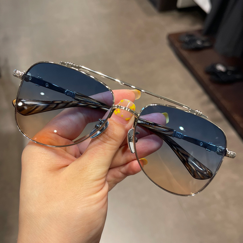 New Sunglasses, Aviator Style, for Large Faces, Retro Colorful Gradient, Can Be Fitted with Prescription Lenses, Unisex, Trendy New Sunglasses, Aviator Style, for Large Faces, Retro Colorful Gradient, Can Be Fitted with Prescription Lenses, Unisex, Trendy