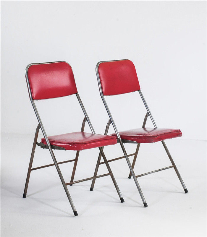 7080 industrial style old-fashioned folding chair loft bar stool old Shanghai furniture iron art performance props former residence