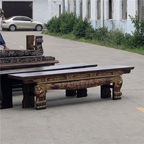 Antique old bench furniture nostalgic retro classical TV cabinet solid wood Ming and Qing living room TV antique low stool entrance