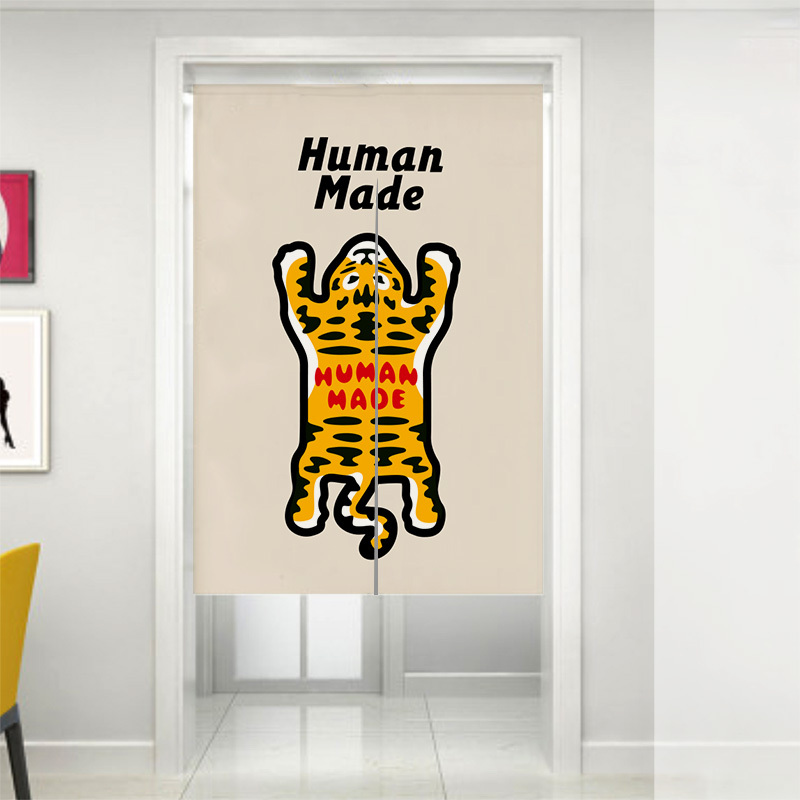 Thickened Human-Made Gaming Room Divider Curtain, Hamburger Duck Design, Bedroom Door-To-Door Half-Cloth Curtain, Toilet Hanging Curtain