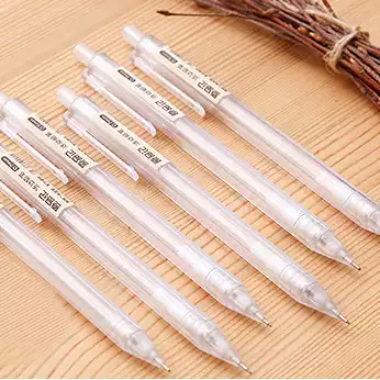 Simple Japanese transparent mechanical pencil 0 5 0 7mm lead activity pencil primary school students with learning Office