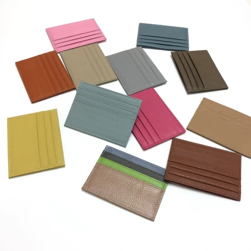 Ультратонкий двусторонний кожаный картхолдер подходит для мужчин и женщин, из натуральной кожи, воловья кожа, в корейском стиле