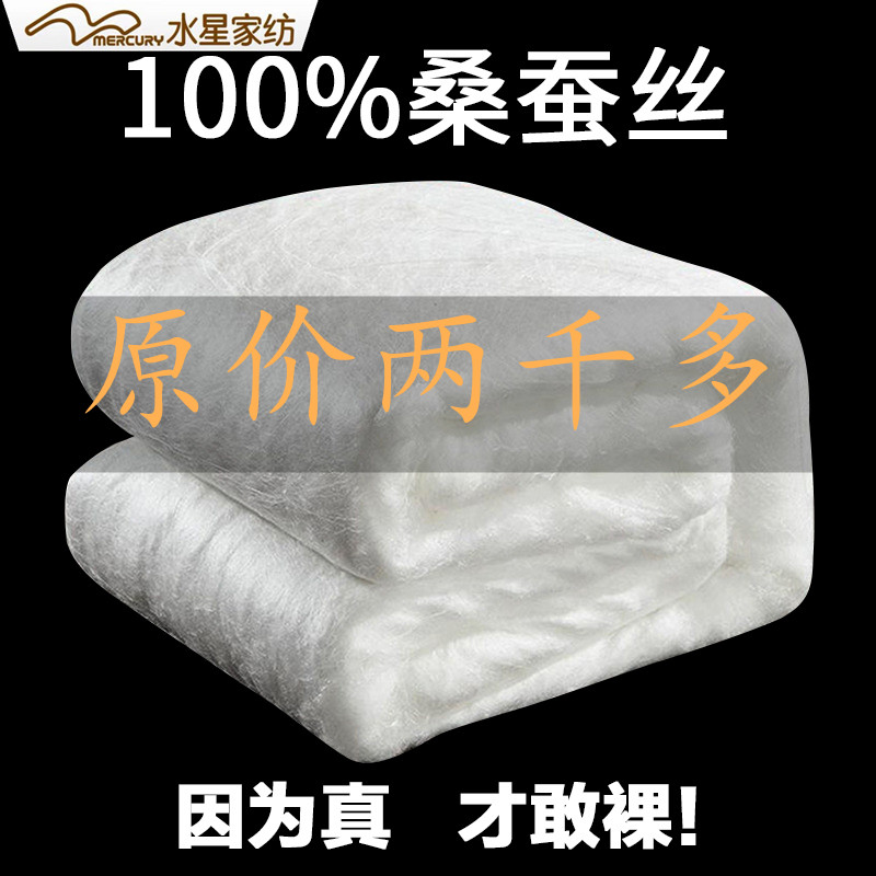 Water star home textile special price silk quilt 100% mulberry silk primary and secondary quilt by spring autumn quilt with thickened winter quilt core double air conditioning quilt