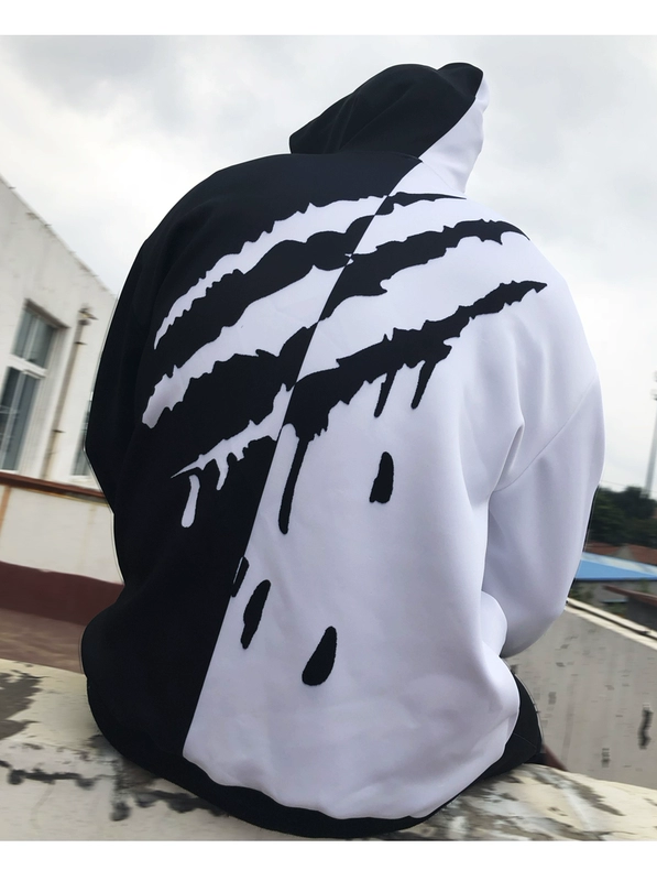 Mùa xuân và mùa thu quốc gia hip hop cào áo máu vuốt áo len BF gió những người yêu thích áo len trùm đầu cộng với nhung kích thước lớn
