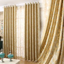 European-style thick double-sided jacquard shade cloth clearance custom living room bedroom floor-to-ceiling window curtain flats